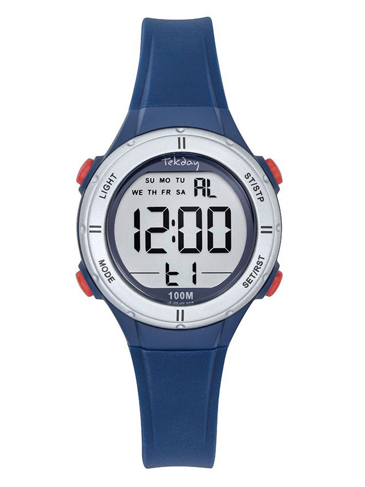 Montre digitale sport Tekday bleue avec chronomètre