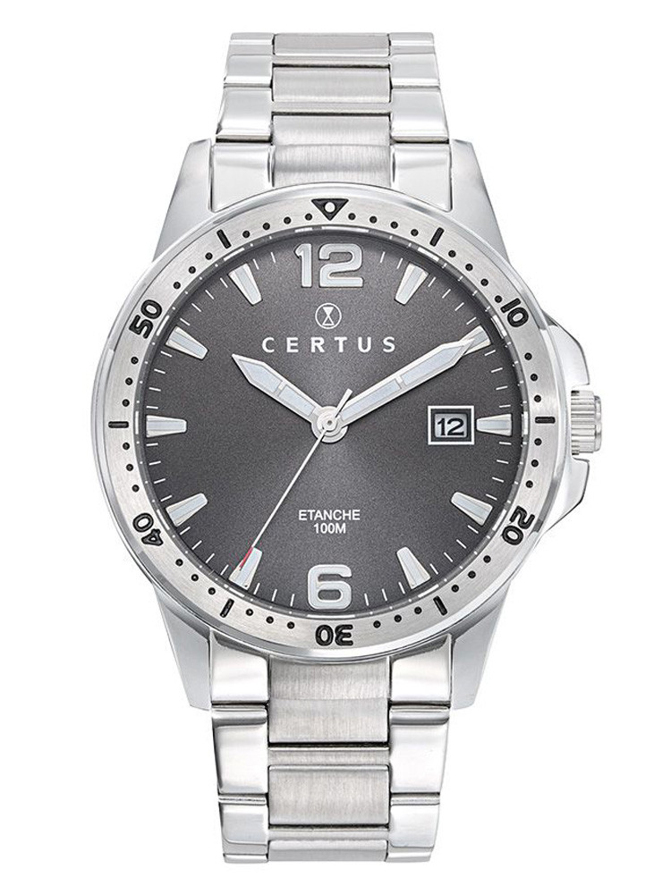 Montre Certus homme acier gris argent