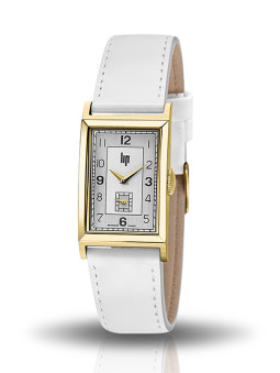 Montre Lip Churchill T18 bicolore vintage cuir blanc