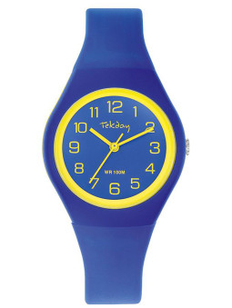 Montre Tekday bleue et jaune