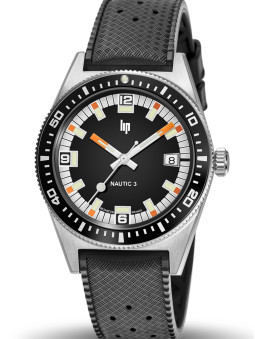 Montre homme LIP Nautic 3 automatique - Montre de plongée avec cadran noir