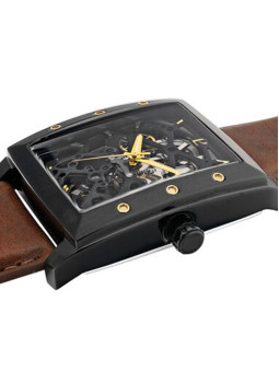 Montre homme Pierre Lannier automatique rectangle cuir