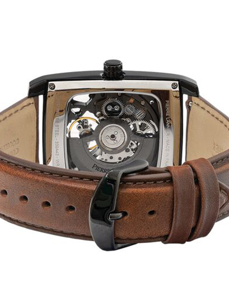 Montre Pour Homme Tense Comox En Bois De Santal Foncé - Boîtier Rectangulaire