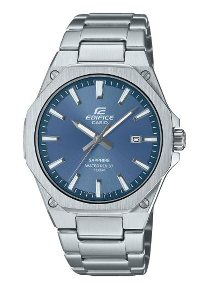 Montre Casio verre saphir cadran bleu