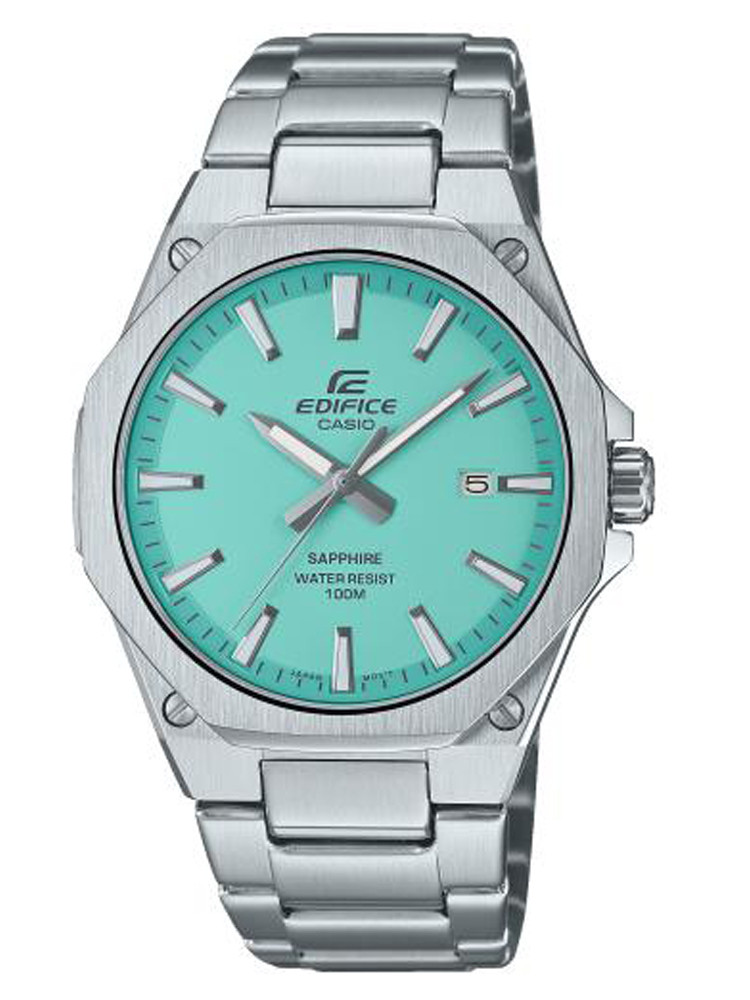 Montre Casio verre saphir cadran bleu