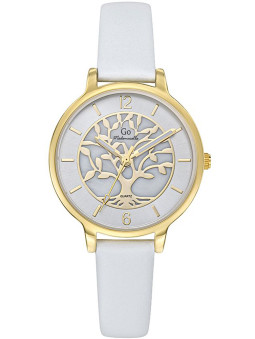 Montre femme Go cuir blanc...