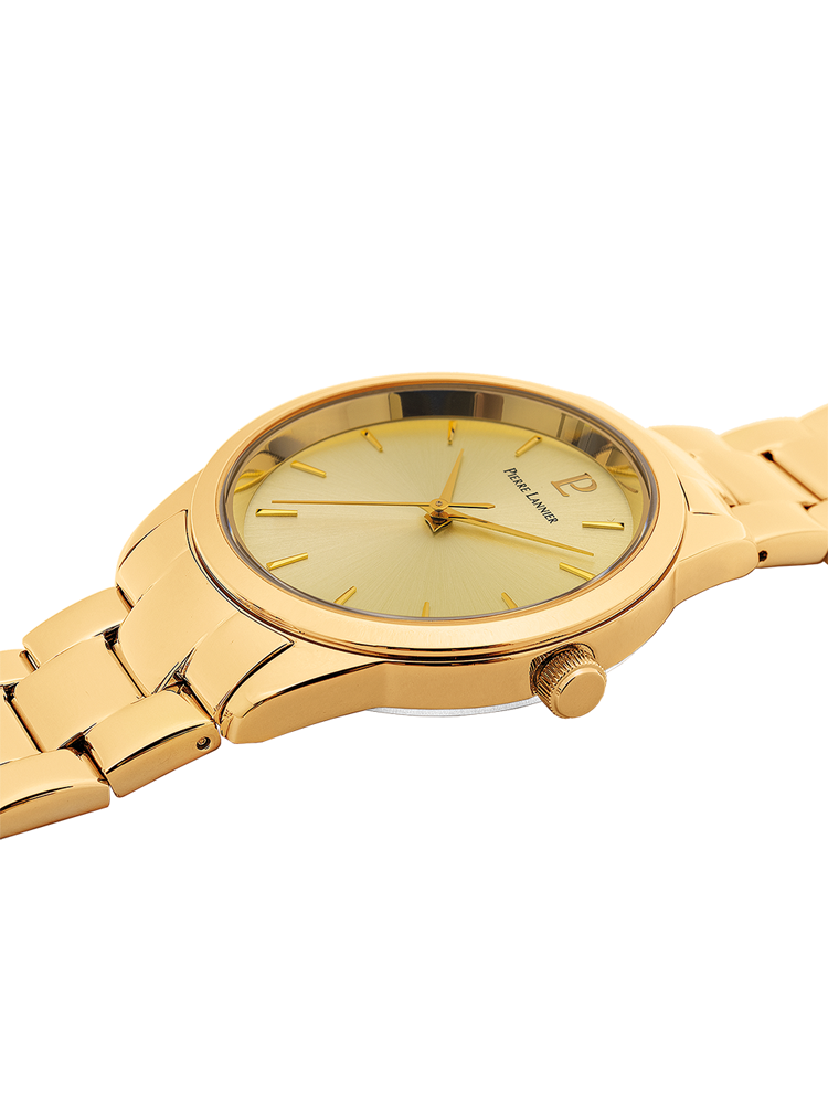 Montre femme marque Pierre Lannier acier doré