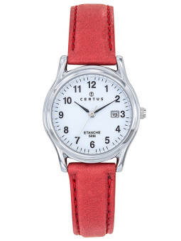 Montre femme Certus cuir rouge