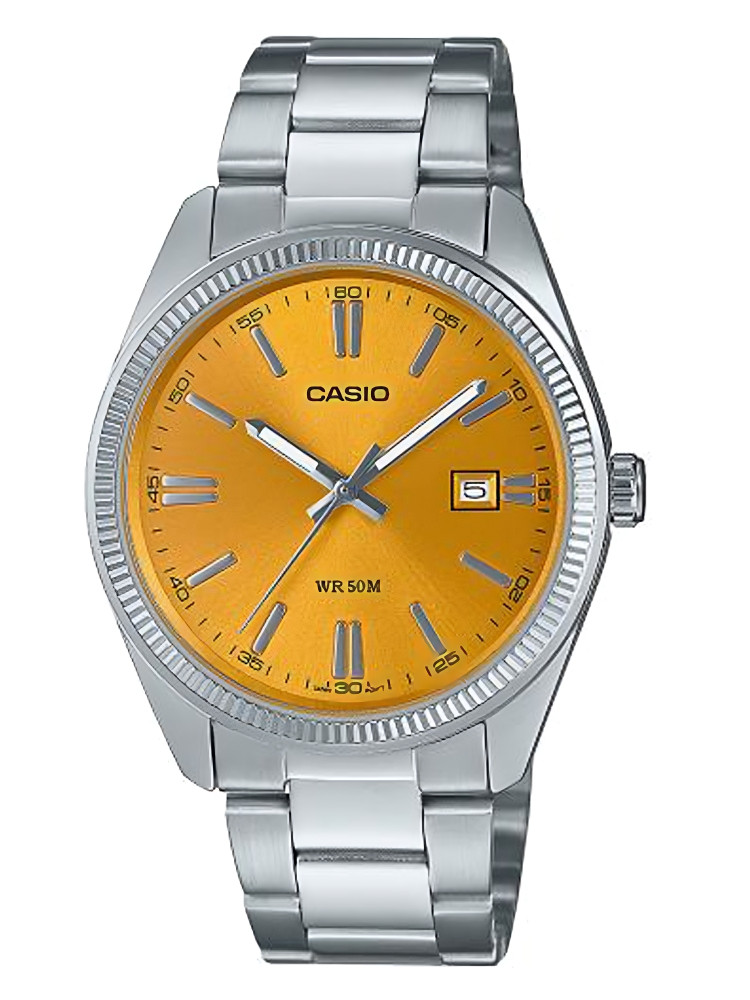 Montre homme Edifice acier cadran jaune MTP-1302PD-9AVEF - style classique