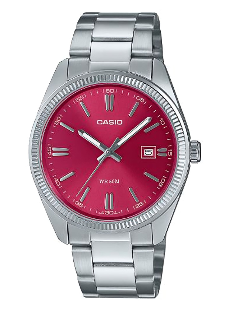 Montre mixte Edifice acier cadran rose MTP-1302PD-4AVEF - style classique