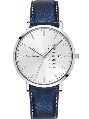 Montre cuir bleu Pierre...