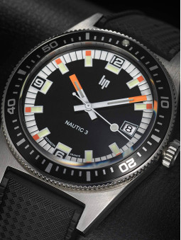 Montre homme LIP Nautic 3 automatique - Montre de plongée avec cadran noir