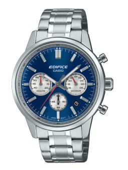 Chronographe Homme Casio Edifice Acier Inoxydable - Style vintage et sportif avec cadran bleu