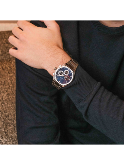 Montre homme multifonctions Pierre Lannier Copilote 230F161 - Style rétro vintage - portée