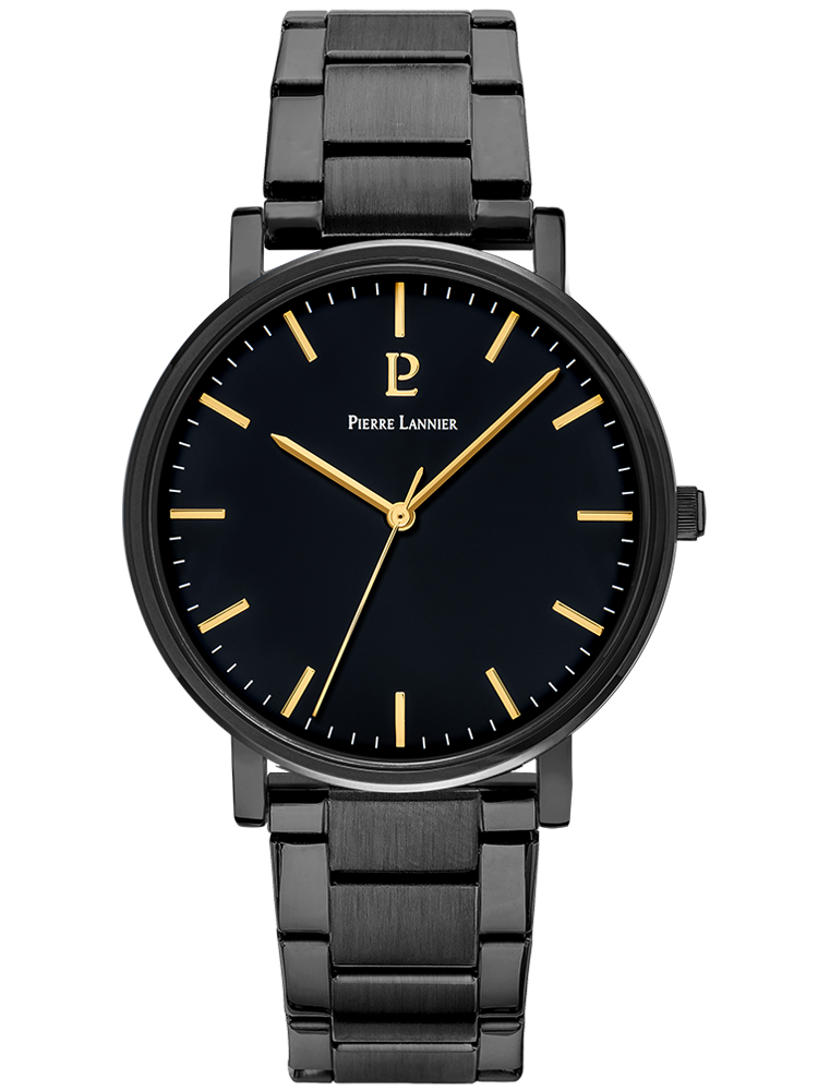 Montre homme Pierre Lannier Essential noire 252G439 - style classique - vue de face