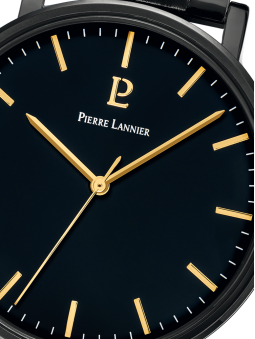 Montre homme Pierre Lannier Essential noire 252G439 - style classique - vue rapprochée