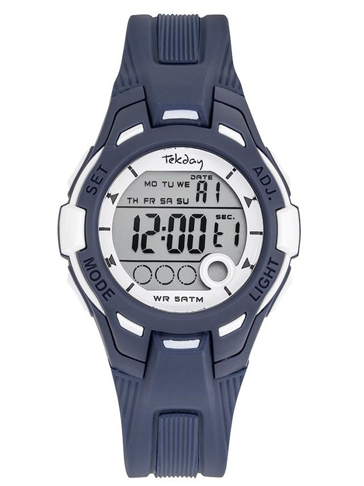 Montre enfant Tekday bleue et blanche 654922