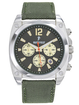 Chronographe homme Ruckfield vert kaki 685227 - Style sport