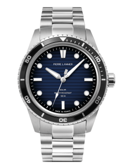 Montre solaire homme Pierre Lannier cadran bleu 244H161 - Style Nautique