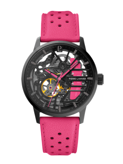Montre automatique Pierre Lannier Paddock rose 145G895 - Style automobile