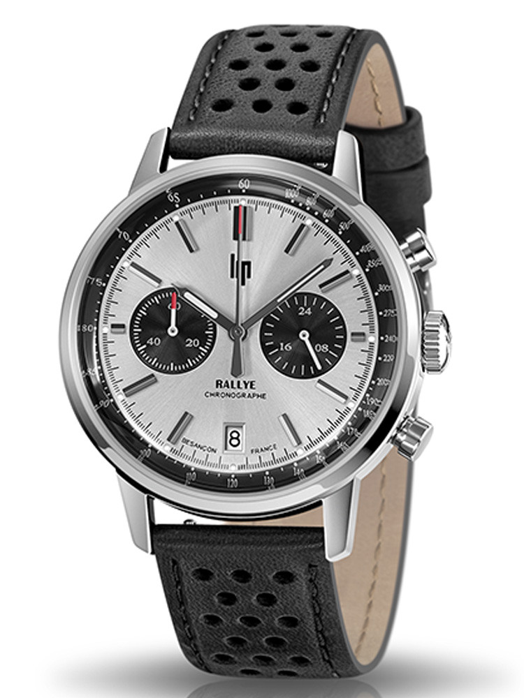 Chronographe Lip rallye noir et gris 671811 - Style sport automobile
