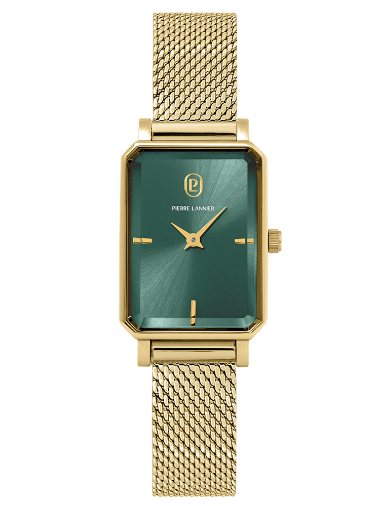 Montre femme rectangulaire dorée Pierre Lannier 006L572 - style raffiné
