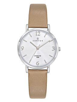 Montre Certus femme bracelet cuir marron 644564 - style classique