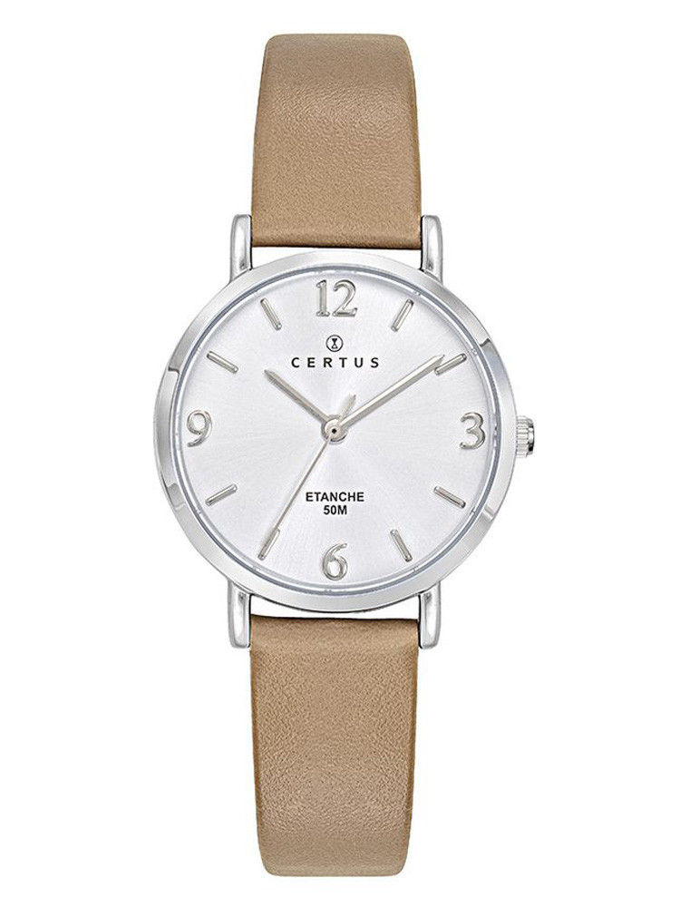 Montre Certus femme bracelet cuir marron 644564 - style classique