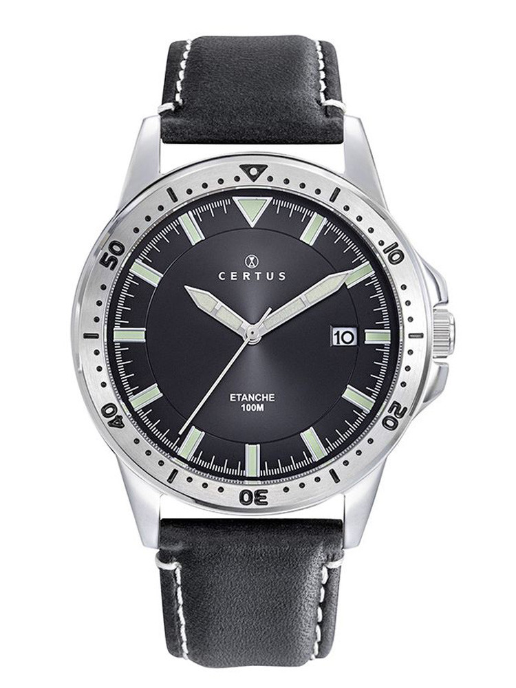 Montre homme Certus noire 611311 - style classique