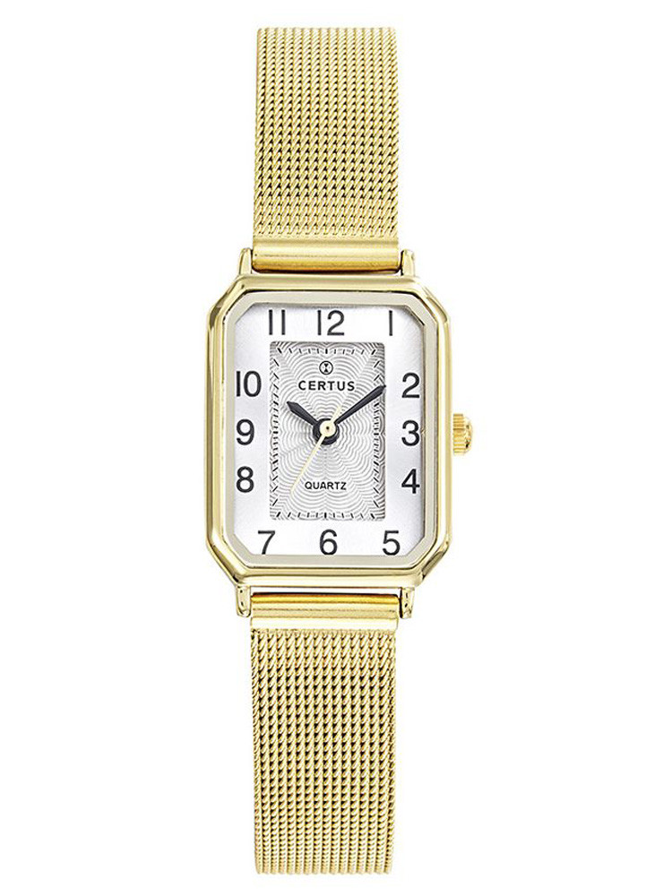 Montre femme rectangulaire Certus dorée 630949 - style chic Montre femme rectangulaire Certus dorée 630949 - style chic