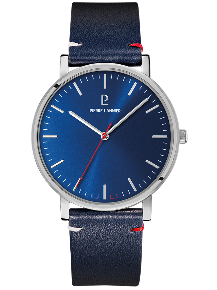 Montre homme Pierre Lannier cadran bleu 217G166 - style classique