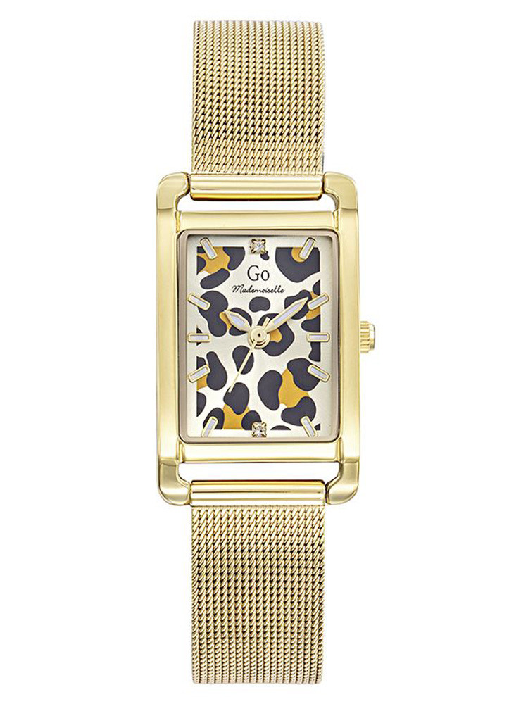 Montre femme Go milanais doré léopard 695633 - style chic