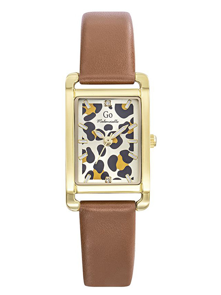 Montre femme Go léopard bracelet cuir marron 699633 - Style chic