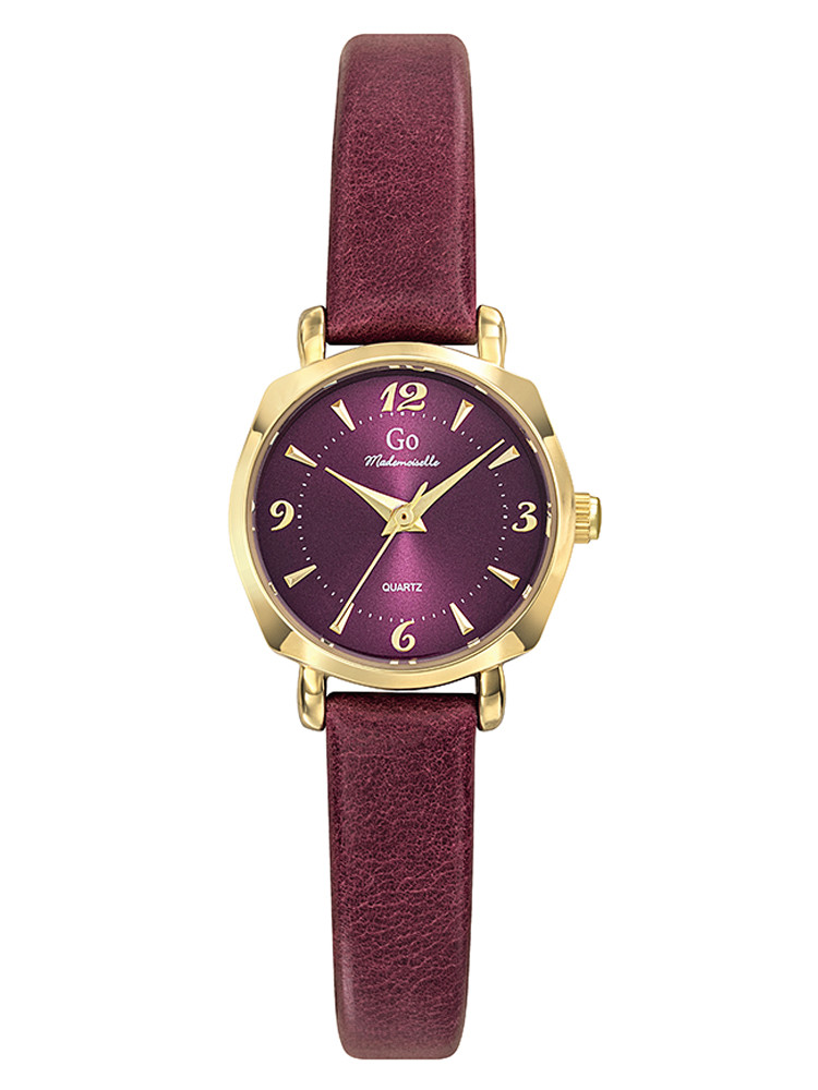 Montre femme Go bracelet cuir bordeaux 699620 - style classique