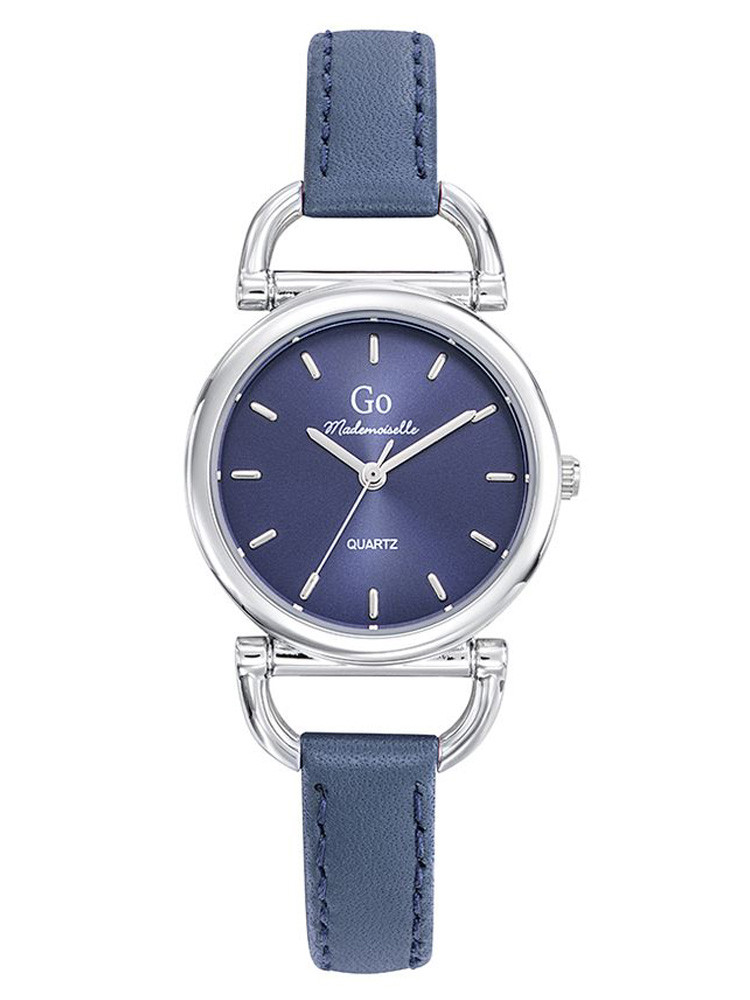 Montre femme Go bracelet cuir bleu 699628 - style équitation
