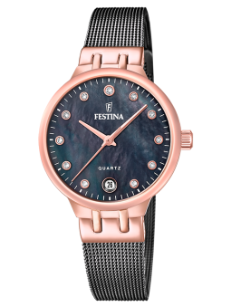 Montre femme noire et dorée...