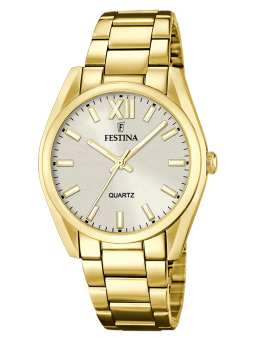 Montre femme acier dorée...