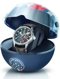 Coffret casque Patrouille de France montre automatique bracelet cuir 668907 - dans le casque