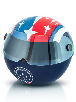 Coffret casque Patrouille de France montre automatique tout acier 668908 - casque fermé