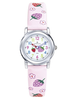 Montre enfant Certus rose motifs fraises 647713