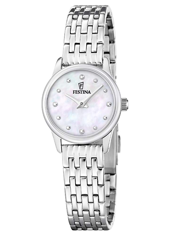 Montre femme cadran nacre Festina bracelet acier F20749/1 - style chic