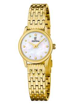 Montre femme cadran nacre Festina dorée F20750/1 - style chic