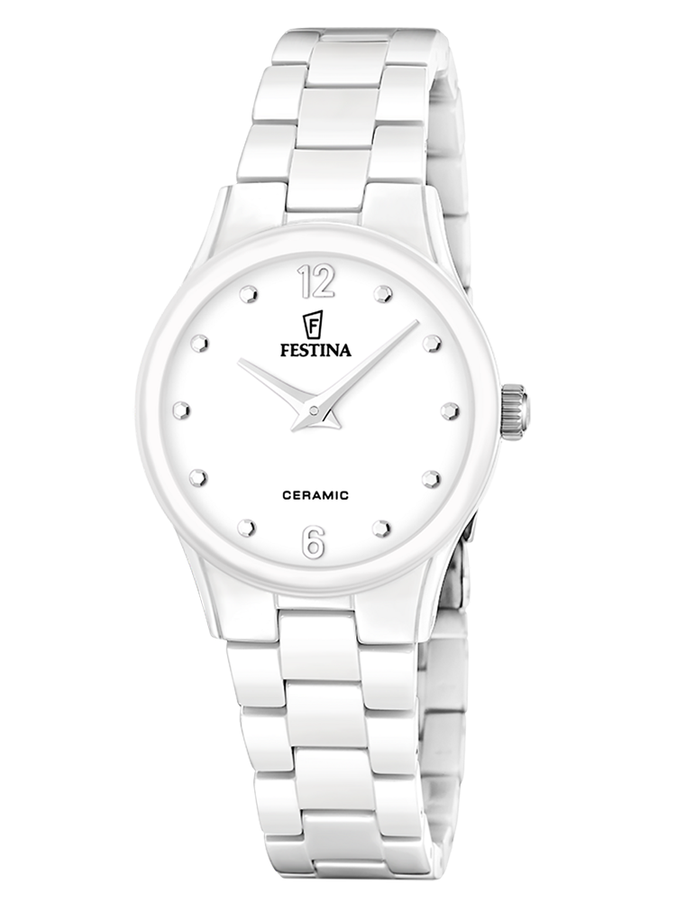 Montre femme céramique blanche Festina F20751/1 - vue de face