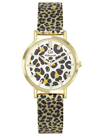 Montre femmes motifs léopard dorée Go 695674 - style sauvage