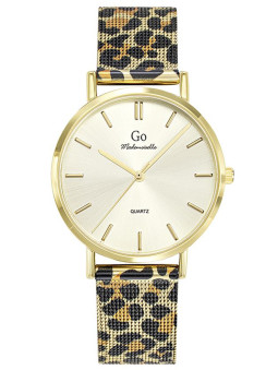 Montre femme léopard cadran doré Go 695681 - style sauvage
