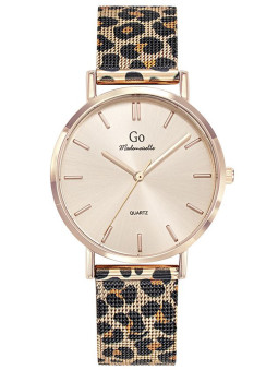 Montre femme léopard dorée rose Go 695678 - style sauvage