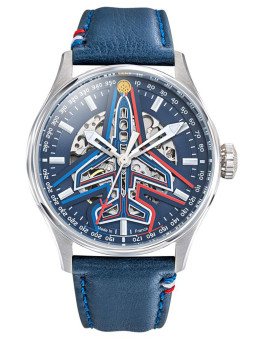 Coffret casque Patrouille de France montre automatique bracelet cuir 668910 - vue de face