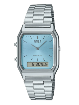 Montre vintage double affichage cadran bleu Casio AQ-230A-2A1MQYES - Style rétro