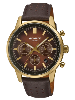 Montre homme chronographe bracelet cuir marron Casio EFR-575CL-5AEF - Style sport