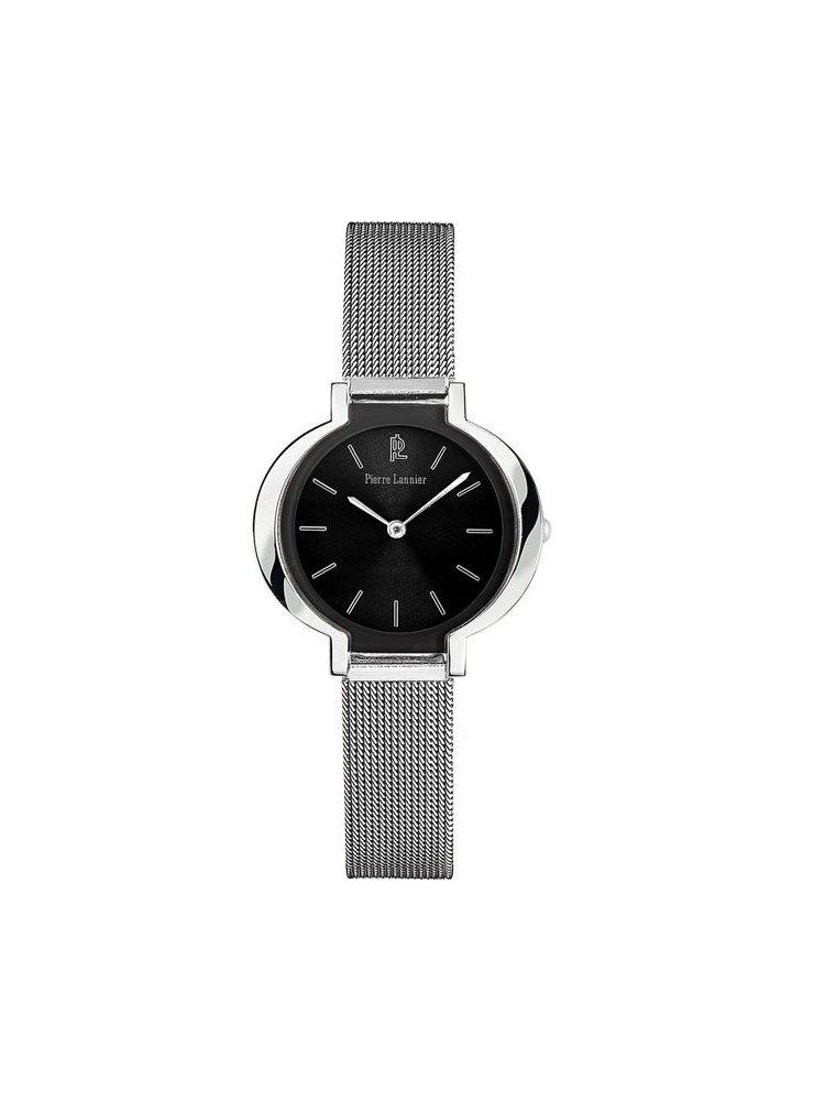 Montre femme Pierre Lannier bracelet maille milanaise et fond de cadran noir
